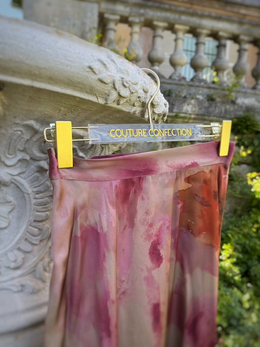 Jupe longue satinée