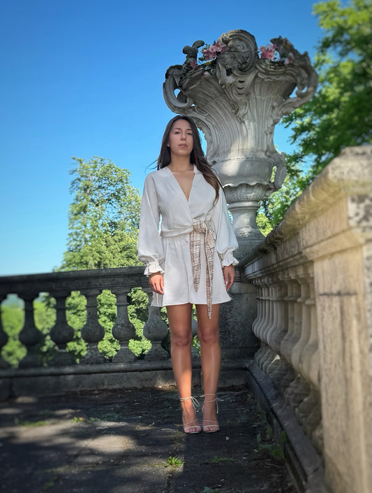 Cache-cœur à détails en tweed