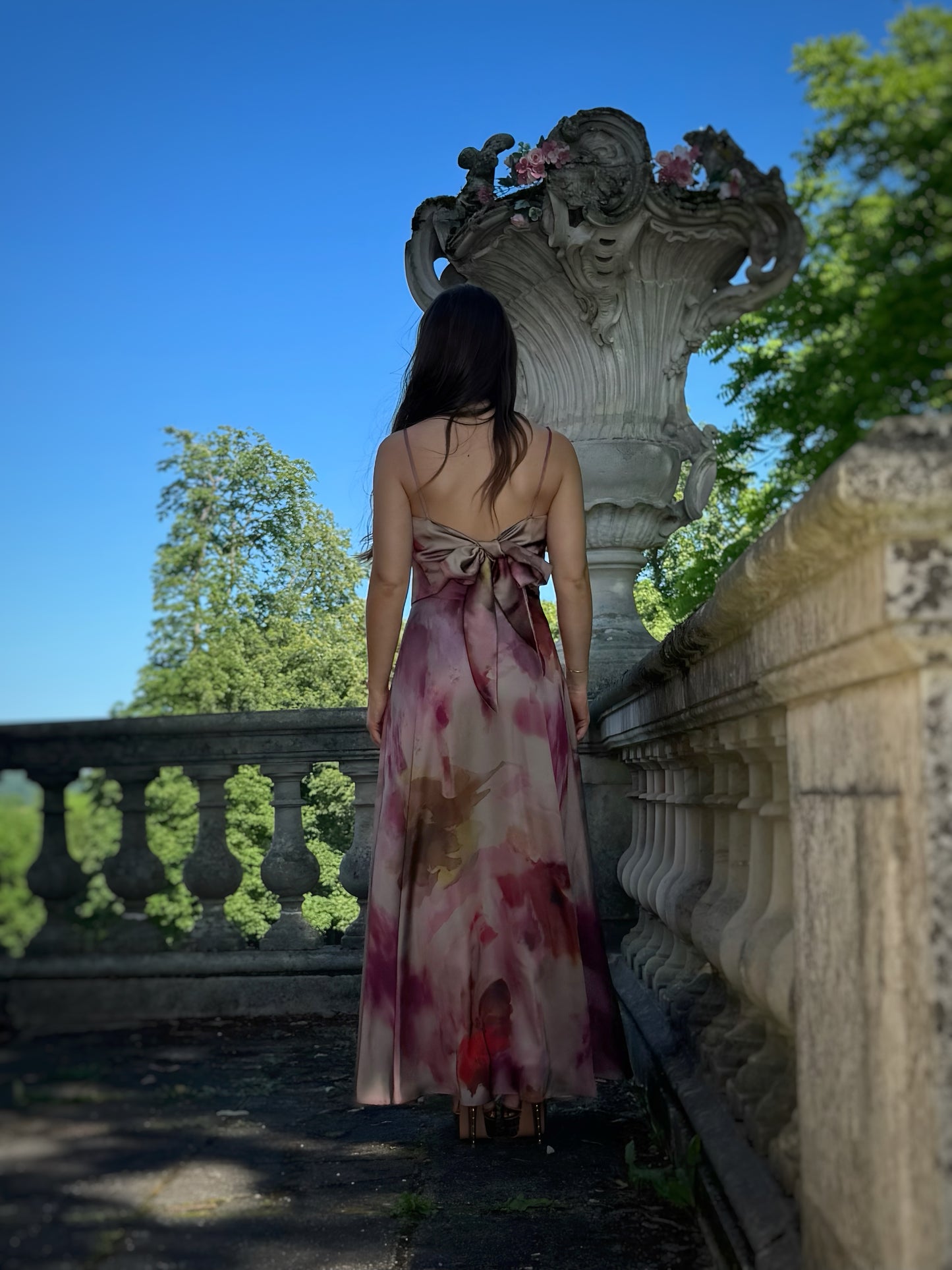 Jupe longue satinée