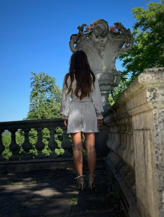 Short à détails en tweed