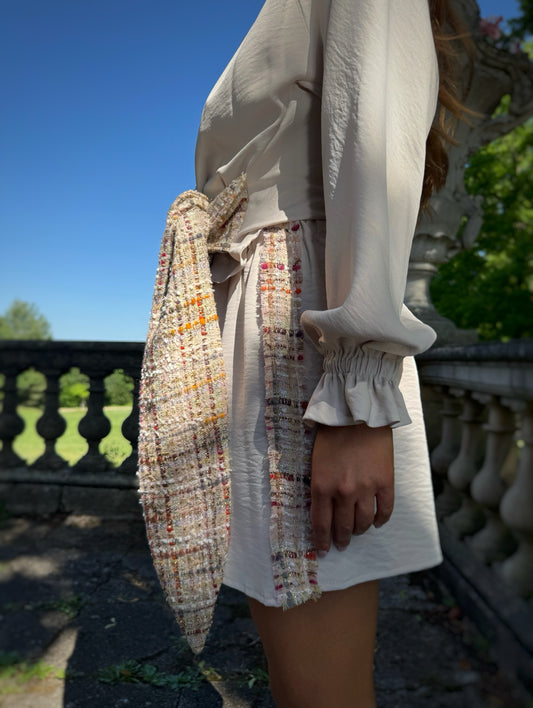 Short à détails en tweed
